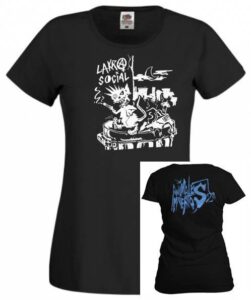 ANIMALES MUERTOS camiseta negra chica MOD 10