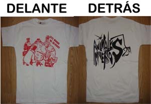 ANIMALES MUERTOS este mundo blanca camiseta chica MOD 3