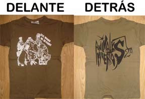 ANIMALES MUERTOS este mundo marron camiseta chica MOD 18