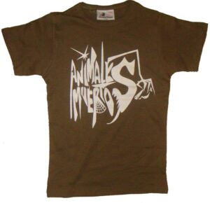ANIMALES MUERTOS logo camiseta chica  verde militar MOD 7