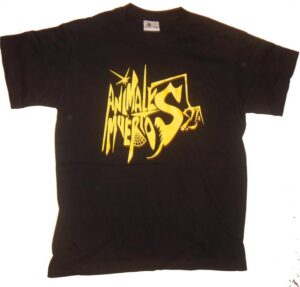 ANIMALES MUERTOS LOGO camiseta negra chica MOD 1