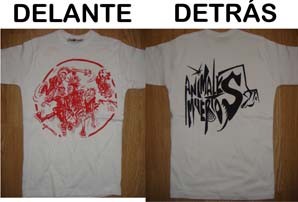 ANIMALES MUERTOS spiz punk blanca camiseta chica MOD 8