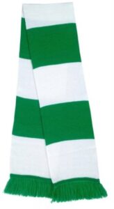 bufanda casual retro futbolera verde blanca