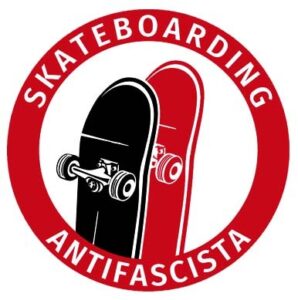 skateboarding antifascista chapa