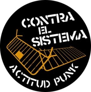 contra el sistema, actitud punk chapa