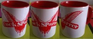 cock sparrer mod 15 fondo rojo taza
