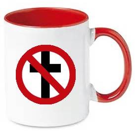cruz tachada taza