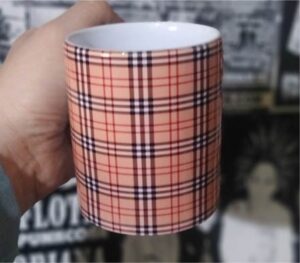 Estampado tartan hool taza rebajada