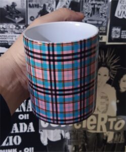 Estampado tartan taza rebajada