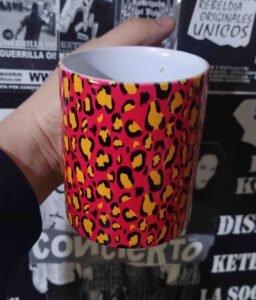 Estampado leopardo taza