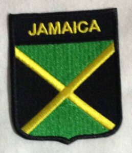 jamaica escudo parche bordado