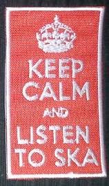 keep calm ang liste to ska parche bordado
