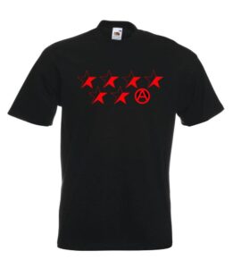 madrid anarquista camiseta negra estrella rojinegra