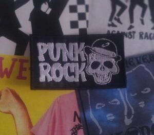 punk rock calavera parche bordado