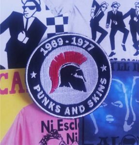 punks and skins parche bordado