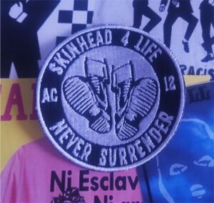 skinhead 4 life parche bordado