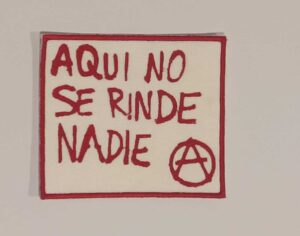 aqui no se rinde nadie parche bordado