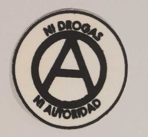 ni drogas ni autoridad parche bordado