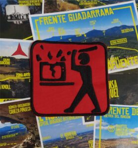 stop teleadicción parche bordado