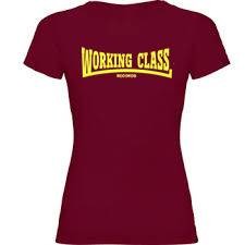 WORKING CLASS granate camiseta chica