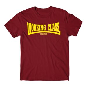 WORKING CLASS granate camiseta chico