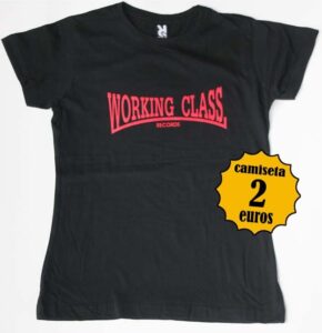 WORKING CLASS negro rojo camiseta chica