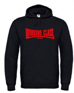 Working class negro rojo sudadera