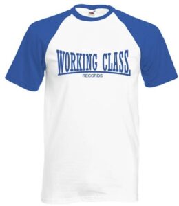 working class records 2 colores blanca azul camiseta