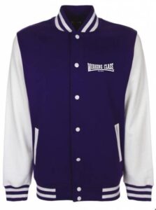 Working Class Records beisbolera azul real-blanco bordada