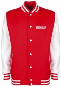 Working Class Records beisbolera roja-blanco bordada