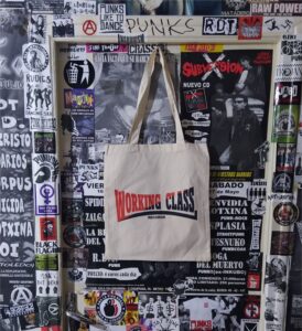 Working Class Records bolso logo rojinegro