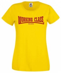 Working Class Records camiseta amarilla chica