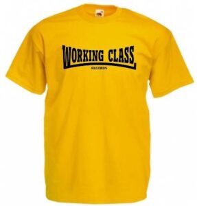 Working Class Records camiseta amarillo negro