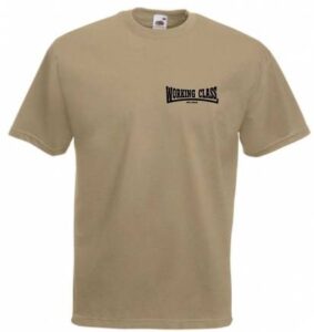 Working Class Records camiseta avena bordado negro