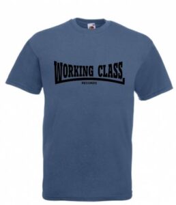 Working Class records camiseta azul steel negro