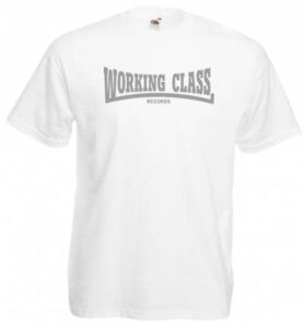Working Class Records camiseta blanca gris