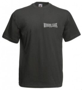Working Class Records camiseta gris grafito bordado gris