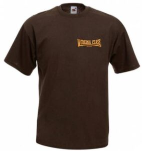 Working Class Records camiseta marrón bordado marrón