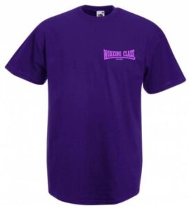 Working Class Records camiseta morado bordado morado