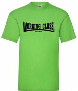 Working Class records camiseta verde lima negro