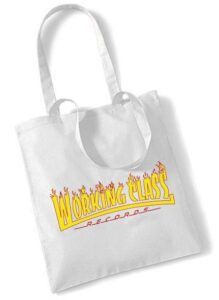 Working  Class Records llamas bolso blanca 1