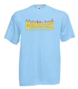 Working Class Records llamas camiseta azul cielo