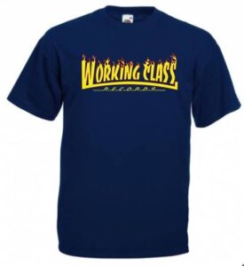 Working Class Records llamas camiseta azul marino