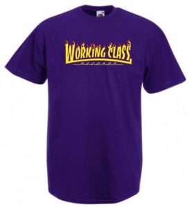 Working Class Records llamas camiseta morada