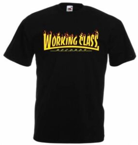 Working Class Records llamas camiseta negra