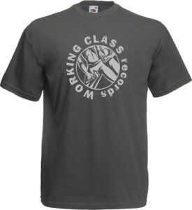 Working Class records logo camiseta gris grafito