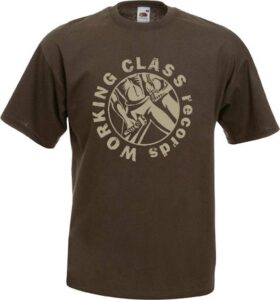 Working Class records logo camiseta marrón