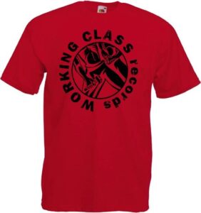 Working Class records logo camiseta rojo