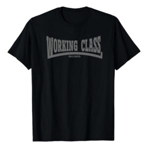 WORKING CLASS RECORDS negro gris camiseta chico