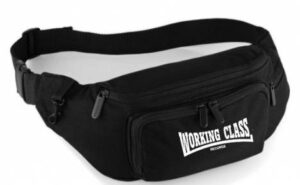 Working Class Records riñonera negra